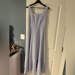 CBR Blue and White Striped Maxi Dress